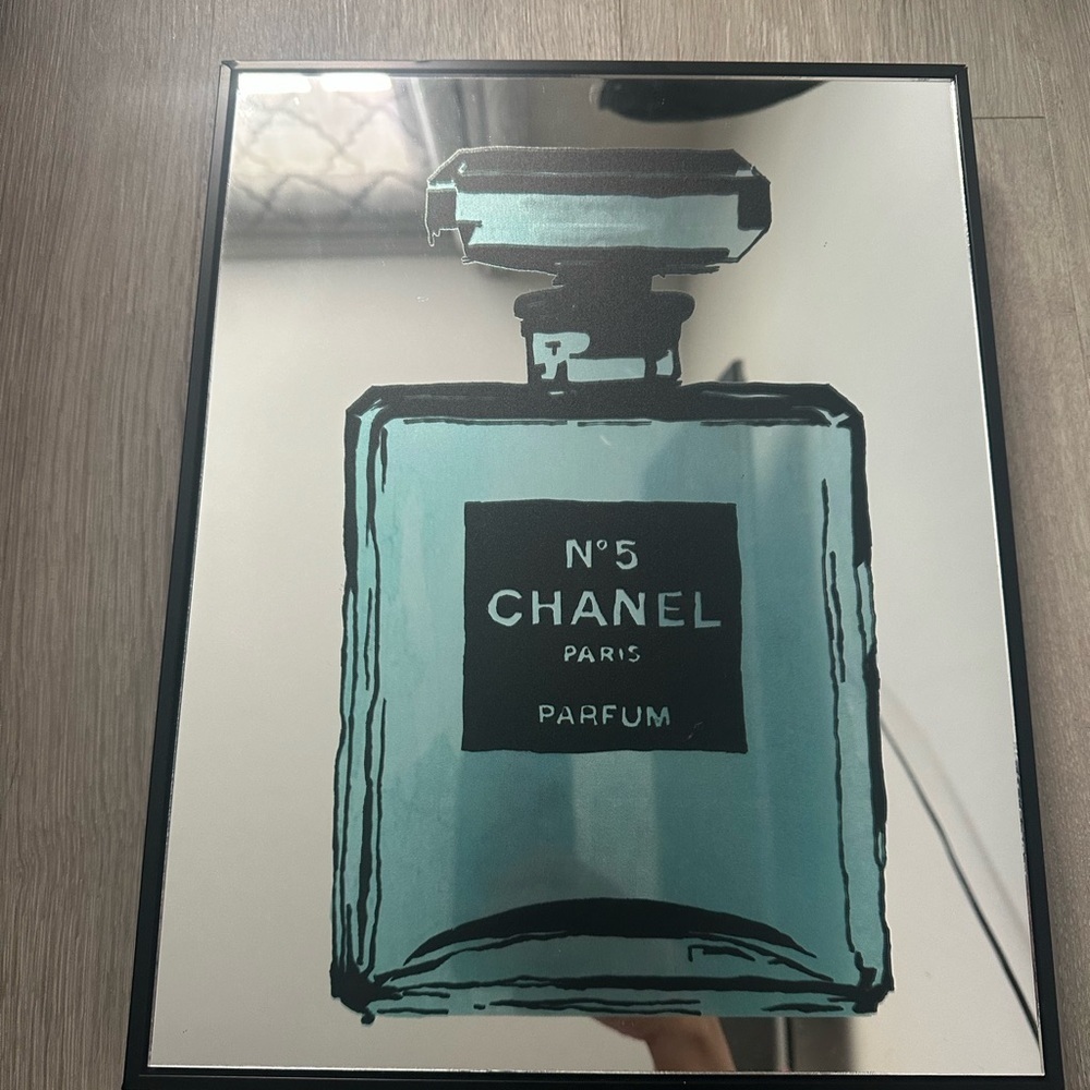 Chanel No. 5 Teal Mirror Decor